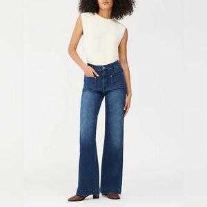DL1961 Hepburn Widen Leg Hip Pocket Sailor Style Light Weight Jeans size 29